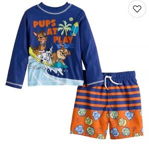 Nickelodeon Pups at Play Rashguard Set - Blue and Orange